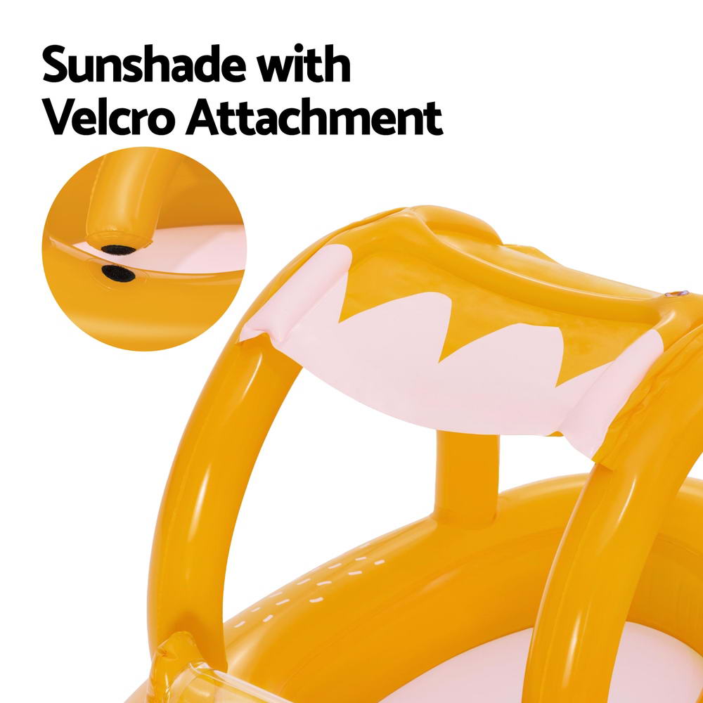 NNEDSZ Kids Inflatable Fox Swim Float Floating Seat Canopy Pool Toys 94x66CM