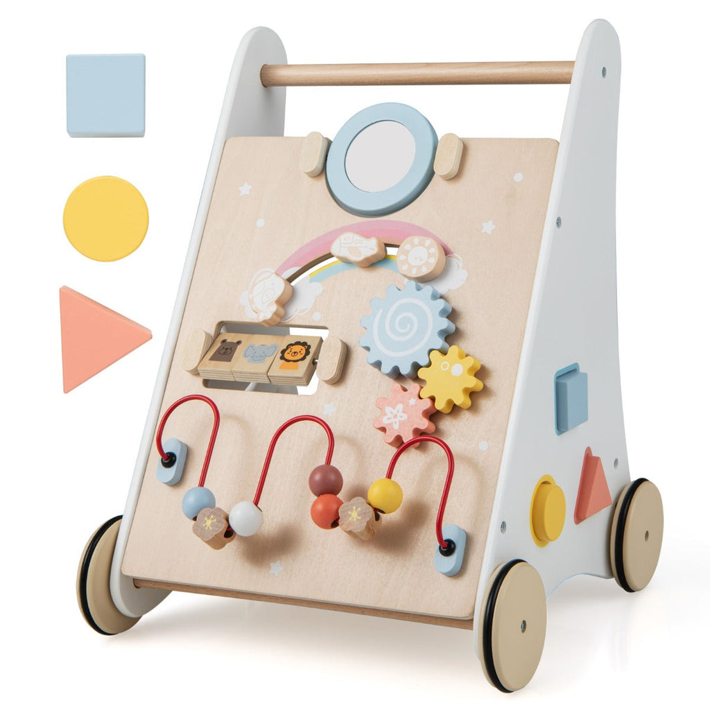 NNECW 7 in 1 Push and Pull Learning Walker with Multi-Activity Toys for Kids